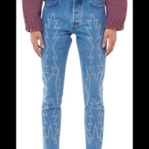 Rare Levi’s 501 Del Norte Embroidered High Rise Skinny jeans